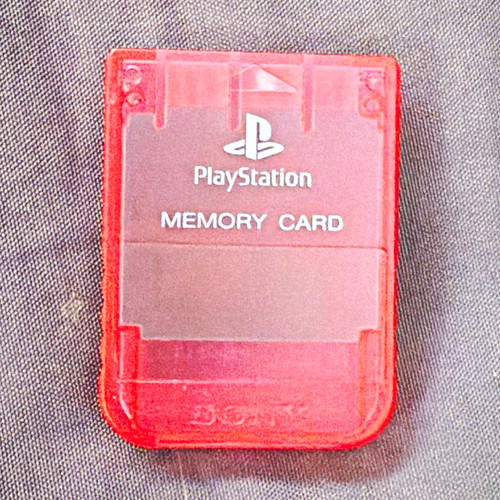 Playstation red memory card - playstation,
