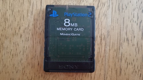 Ps2 memory card clear black - ps2,