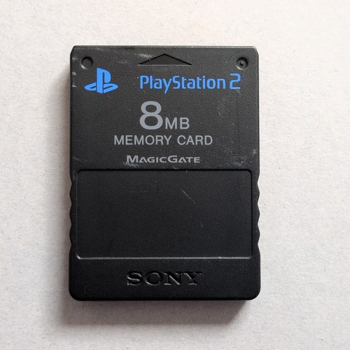Official ps2 memory card black - ps2,